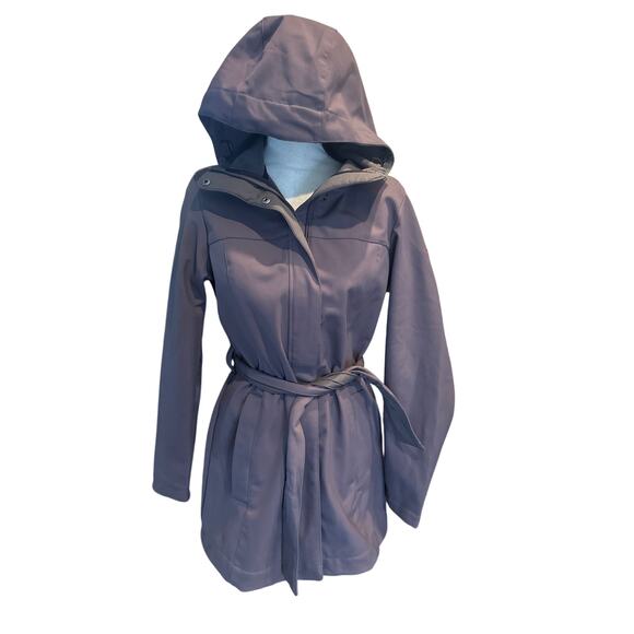 Women’s Columbia Taupe Short Trench Belted Jacket. Size Medium - Picture 1 of 6